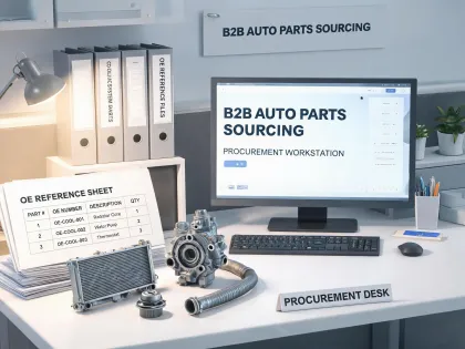 OEM and OES sourcing desk reviewing cooling-system part references